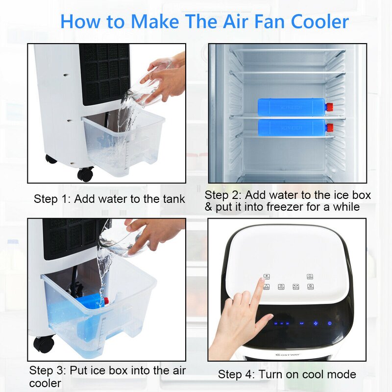 Costway Evaporative Portable popular Air Cooler Fan & Humidifier with Filter Remote Cont